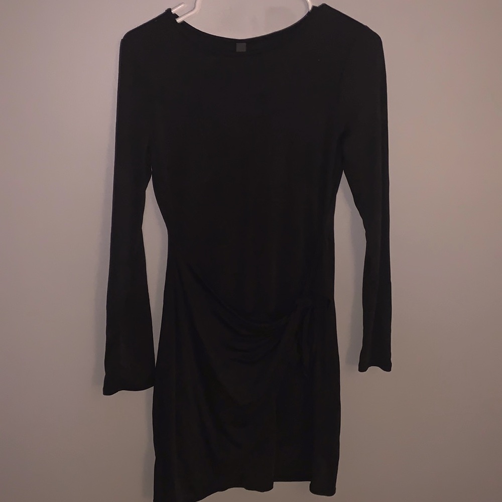 Black Wrap Bodycon Dress